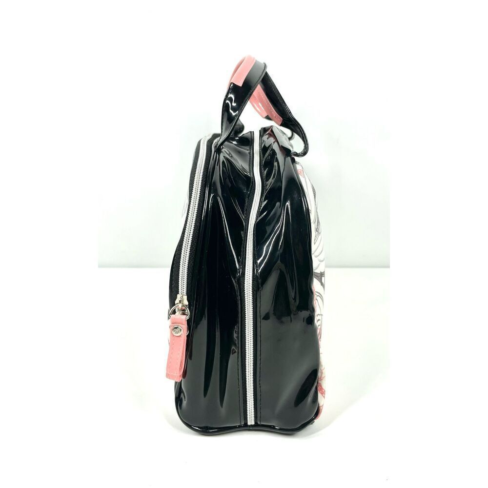 Lancôme Floral Eiffel Tower Paris Makeup Carrying Case Double Zip Around Handle - Picture 2 of 8